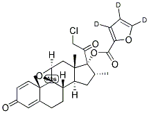 21-CHLORO-17A-[(2-FURANYLCARBONXYL-D3)OXY]-9B,11B-OXIDO-16A-METHYLPREGNA-1,4-DIENE-3,20-DIONE Struktur