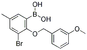 3-BROMO-5-METHYL-2-(3'-METHOXYBENZYLOXY)PHENYLBORONIC ACID Struktur