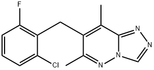 7-(2-CHLORO-6-FLUOROBENZYL)-6,8-DIMETHYL[1,2,4]TRIAZOLO[4,3-B]PYRIDAZINE Struktur