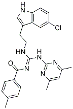 N-[2-(5-CHLORO-1H-INDOL-3-YL)ETHYL]-N'-(4,6-DIMETHYL-2-PYRIMIDINYL)-N'-(4-METHYLBENZOYL)GUANIDINE Struktur