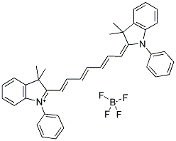 2-[(1E,3E,5E)-7-(3,3-DIMETHYL-1-PHENYL-1,3-DIHYDRO-2H-INDOL-2-YLIDENE)-1,3,5-HEPTATRIENYL]-3,3-DIMETHYL-1-PHENYL-3H-INDOLIUM TETRAFLUOROBORATE Struktur