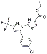 ETHYL 2-[5-(4-CHLOROPHENYL)-3-(TRIFLUOROMETHYL)-1H-PYRAZOL-1-YL]-1,3-THIAZOLE-4-CARBOXYLATE Struktur