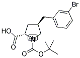 BOC-(R)-GAMMA-(3-BROMO-BENZYL)-L-PROLINE Struktur