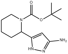 2-(5-AMINO-1H-PYRAZOL-3-YL)-PIPERIDINE-1-CARBOXYLIC ACID TERT-BUTYL ESTER Struktur