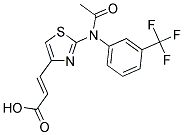 (2E)-3-(2-[ACETYL[3-(TRIFLUOROMETHYL)PHENYL]AMINO]-1,3-THIAZOL-4-YL)ACRYLIC ACID Struktur