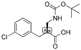 (S)-2-(TERT-BUTOXYCARBONYLAMINO-METHYL)-3-(3-CHLORO-PHENYL)-PROPIONIC ACID Structure