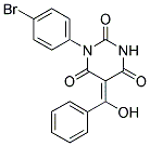 (5E)-1-(4-BROMOPHENYL)-5-[HYDROXY(PHENYL)METHYLENE]PYRIMIDINE-2,4,6(1H,3H,5H)-TRIONE Struktur