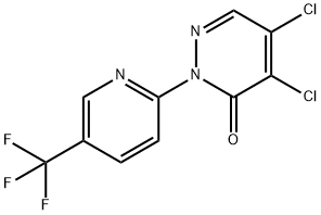 4,5-DICHLORO-2-[5-(TRIFLUOROMETHYL)PYRIDIN-2-YL]PYRIDAZIN-3(2H)-ONE Struktur