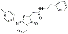 (Z)-2-(3-ALLYL-4-OXO-2-(P-TOLYLIMINO)THIAZOLIDIN-5-YL)-N-PHENETHYLACETAMIDE Struktur