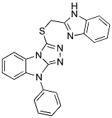 3-(1H-BENZOIMIDAZOL-2-YLMETHYLSULFANYL)-9-PHENYL-9H-BENZO[4,5]IMIDAZO[2,1-C][1,2,4]TRIAZOLE Struktur