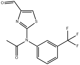 N-(4-FORMYL-1,3-THIAZOL-2-YL)-N-[3-(TRIFLUOROMETHYL)PHENYL]ACETAMIDE Struktur