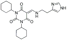 5-((2-(1H-IMIDAZOL-4-YL)ETHYLAMINO)METHYLENE)-1,3-DICYCLOHEXYLPYRIMIDINE-2,4,6(1H,3H,5H)-TRIONE Struktur