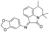 (1E)-1-(1,3-BENZODIOXOL-5-YLIMINO)-4,4,6-TRIMETHYL-5,6-DIHYDRO-4H-PYRROLO[3,2,1-IJ]QUINOLIN-2(1H)-ONE Struktur