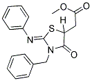 METHYL [(2Z)-3-BENZYL-4-OXO-2-(PHENYLIMINO)-1,3-THIAZOLIDIN-5-YL]ACETATE Struktur