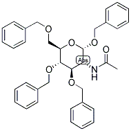 BENZYL 2-ACETAMIDO-3,4,6-TRI-O-BENZYL-2-DEOXY-ALPHA-D-GLUCOPYRANOSIDE Struktur