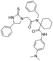 1-(N-BENZYL-2-(4-PHENYL-2-THIOXOIMIDAZOLIDIN-1-YL)ACETAMIDO)-N-(4-(DIMETHYLAMINO)PHENYL)CYCLOHEXANECARBOXAMIDE Struktur