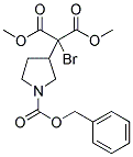 2-(1-BENZYLOXYCARBONYL-PYRROLIDIN-3-YL)-2-BROMO-MALONIC ACID DIMETHYL ESTER Struktur