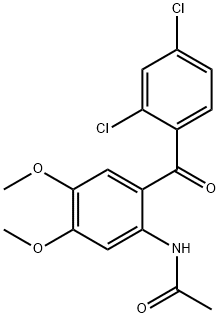 N-[2-(2,4-DICHLORO-BENZOYL)-4,5-DIMETHOXY-PHENYL]-ACETAMIDE Struktur