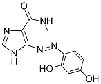 5-[(E)-(2,4-DIHYDROXYPHENYL)DIAZENYL]-N-METHYL-1H-IMIDAZOLE-4-CARBOXAMIDE Struktur