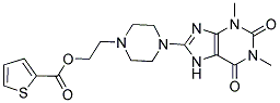 2-(4-(1,3-DIMETHYL-2,6-DIOXO-2,3,6,7-TETRAHYDRO-1H-PURIN-8-YL)PIPERAZIN-1-YL)ETHYL THIOPHENE-2-CARBOXYLATE Struktur