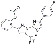 2-[1-[4-(4-FLUOROPHENYL)-1,3-THIAZOL-2-YL]-5-(TRIFLUOROMETHYL)-1H-PYRAZOL-3-YL]PHENYL ACETATE Struktur