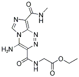 ETHYL [({4-AMINO-8-[(METHYLAMINO)CARBONYL]IMIDAZO[5,1-C][1,2,4]TRIAZIN-3-YL}CARBONYL)AMINO]ACETATE Struktur