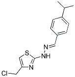 4-ISOPROPYLBENZALDEHYDE [4-(CHLOROMETHYL)-1,3-THIAZOL-2-YL]HYDRAZONE Struktur