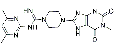 4-(1,3-DIMETHYL-2,6-DIOXO-2,3,6,7-TETRAHYDRO-1H-PURIN-8-YL)-N-(4,6-DIMETHYLPYRIMIDIN-2-YL)PIPERAZINE-1-CARBOXIMIDAMIDE Struktur