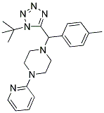 1-((1-TERT-BUTYL-1H-TETRAZOL-5-YL)(P-TOLYL)METHYL)-4-(PYRIDIN-2-YL)PIPERAZINE Struktur