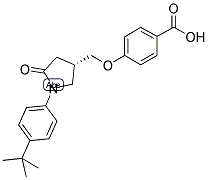 (S)-(+)-4-[1-(4-TERT-BUTYLPHENYL)-2-OXO-PYRROLIDIN-4-YL]METHOXYBENZOIC ACID Struktur