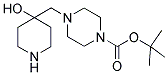 4-(4-HYDROXY-PIPERIDIN-4-YLMETHYL)-PIPERAZINE-1-CARBOXYLIC ACID TERT-BUTYL ESTER Struktur