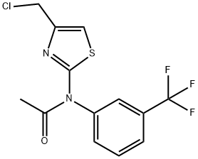 N-[4-(CHLOROMETHYL)-1,3-THIAZOL-2-YL]-N-[3-(TRIFLUOROMETHYL)PHENYL]ACETAMIDE Struktur