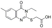 (3-ETHYL-6-METHYL-4-OXO-3,4-DIHYDRO-QUINAZOLIN-2-YLSULFANYL)-ACETIC ACID Struktur