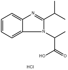 2-(2-ISOPROPYL-BENZOIMIDAZOL-1-YL)-PROPIONIC ACID HYDROCHLORIDE Struktur