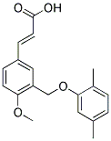 (2E)-3-(3-[(2,5-DIMETHYLPHENOXY)METHYL]-4-METHOXYPHENYL)-2-PROPENOIC ACID Struktur