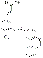 (2E)-3-(3-([4-(BENZYLOXY)PHENOXY]METHYL)-4-METHOXYPHENYL)-2-PROPENOIC ACID Struktur