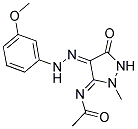 N-{(3Z,4E)-4-[(3-METHOXYPHENYL)HYDRAZONO]-2-METHYL-5-OXOPYRAZOLIDIN-3-YLIDENE}ACETAMIDE Struktur