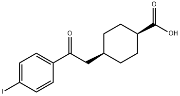 CIS-4-[2-(4-IODOPHENYL)-2-OXOETHYL]CYCLOHEXANE-1-CARBOXYLIC ACID Struktur