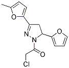 1-(CHLOROACETYL)-5-(2-FURYL)-3-(5-METHYL-2-FURYL)-4,5-DIHYDRO-1H-PYRAZOLE Struktur