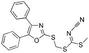 [(4,5-DIPHENYLOXAZOL-2-YLTHIO)METHYL] METHYL CYANOCARBONIMIDODITHIOATE Struktur