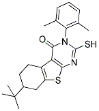 7-TERT-BUTYL-3-(2,6-DIMETHYL-PHENYL)-2-MERCAPTO-5,6,7,8-TETRAHYDRO-3H-BENZO[4,5]THIENO[2,3-D]PYRIMIDIN-4-ONE Struktur