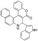 2H-BENZO[F][1]BENZOPYRANO[3,4-C]QUINOLIN-2-ONE, 3,4-DIHYDRO-3-(1H-INDOL-3-YL)- Struktur