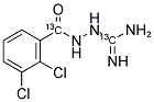 2,3-DICHLOROBENZAMIDYL GUANIDINE-13C2 Struktur