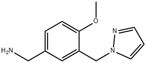 4-METHOXY-3-PYRAZOL-1-YLMETHYL-BENZYLAMINE Struktur