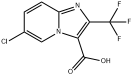 6-CHLORO-2-(TRIFLUOROMETHYL)IMIDAZO[1,2-A]PYRIDINE-3-CARBOXYLIC ACID Struktur