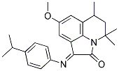 (E)-1-(4-ISOPROPYLPHENYLIMINO)-8-METHOXY-4,4,6-TRIMETHYL-5,6-DIHYDRO-1H-PYRROLO[3,2,1-IJ]QUINOLIN-2(4H)-ONE Struktur