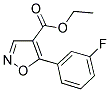 ETHYL-5-(3-FLUOROPHENYL)-ISOXAZOLE-4-CARBOXYLATE Struktur