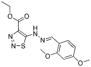 ETHYL 5-[(2E)-2-(2,4-DIMETHOXYBENZYLIDENE)HYDRAZINO]-1,2,3-THIADIAZOLE-4-CARBOXYLATE Struktur