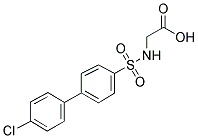 2-([(4'-CHLORO[1,1'-BIPHENYL]-4-YL)SULFONYL]AMINO)ACETIC ACID Struktur