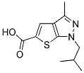 1-ISOBUTYL-3-METHYL-1H-THIENO[2,3-C]PYRAZOLE-5-CARBOXYLIC ACID Struktur